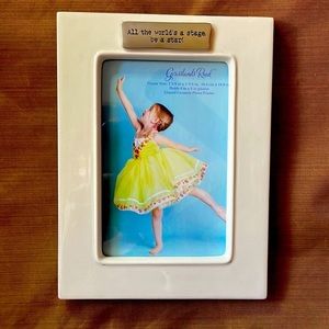 Ceramic Photo Frame (4x6) “All the worlds a stage, be a star!” Dancer/ Bellet
